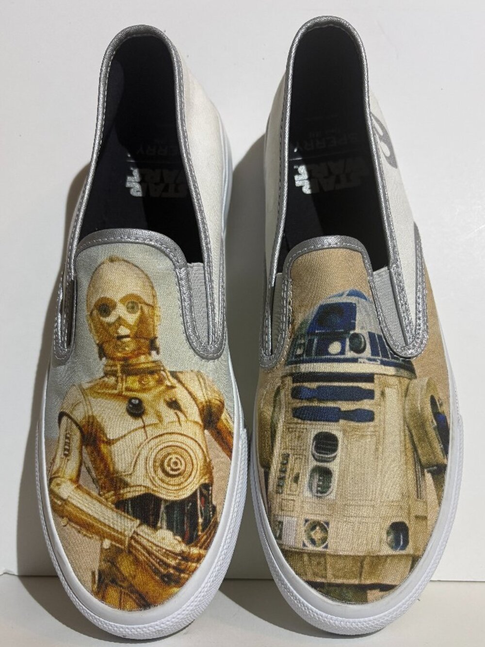 SPERRY X Star Wars Mens Slip on Shoes, Size 10 (C-3PO & R2-D2)
